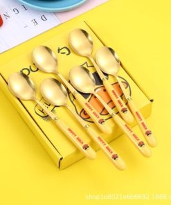 Hộp 6 Muỗng Inox Hình Vịt Vàng Dễ Thương Duck – Su