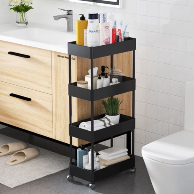 Kệ đựng đồ đa Năng 4 Tầng Nhựa Abd Có Bánh Xe Di Chuyển – Gdn