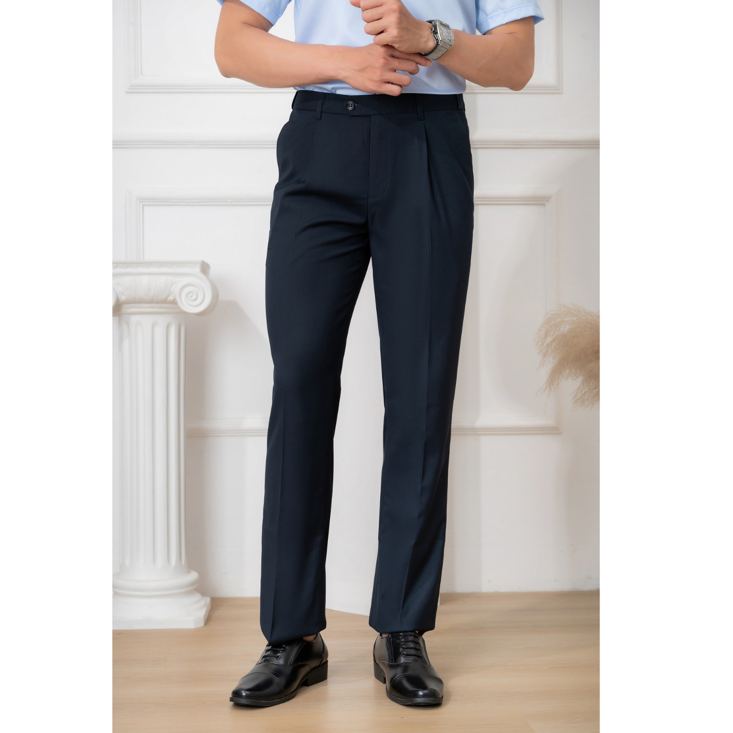 Quần âu 1 Ly Màu Xanh Than Algl8019 – Aligro