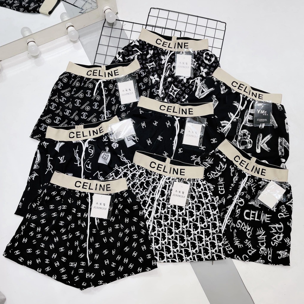 Quần Short Lụa Họa Tiết Dáng Xòe Cạp In Chữ Chuẩn Hotgirl Sldcq91 – Diepchi Fashion