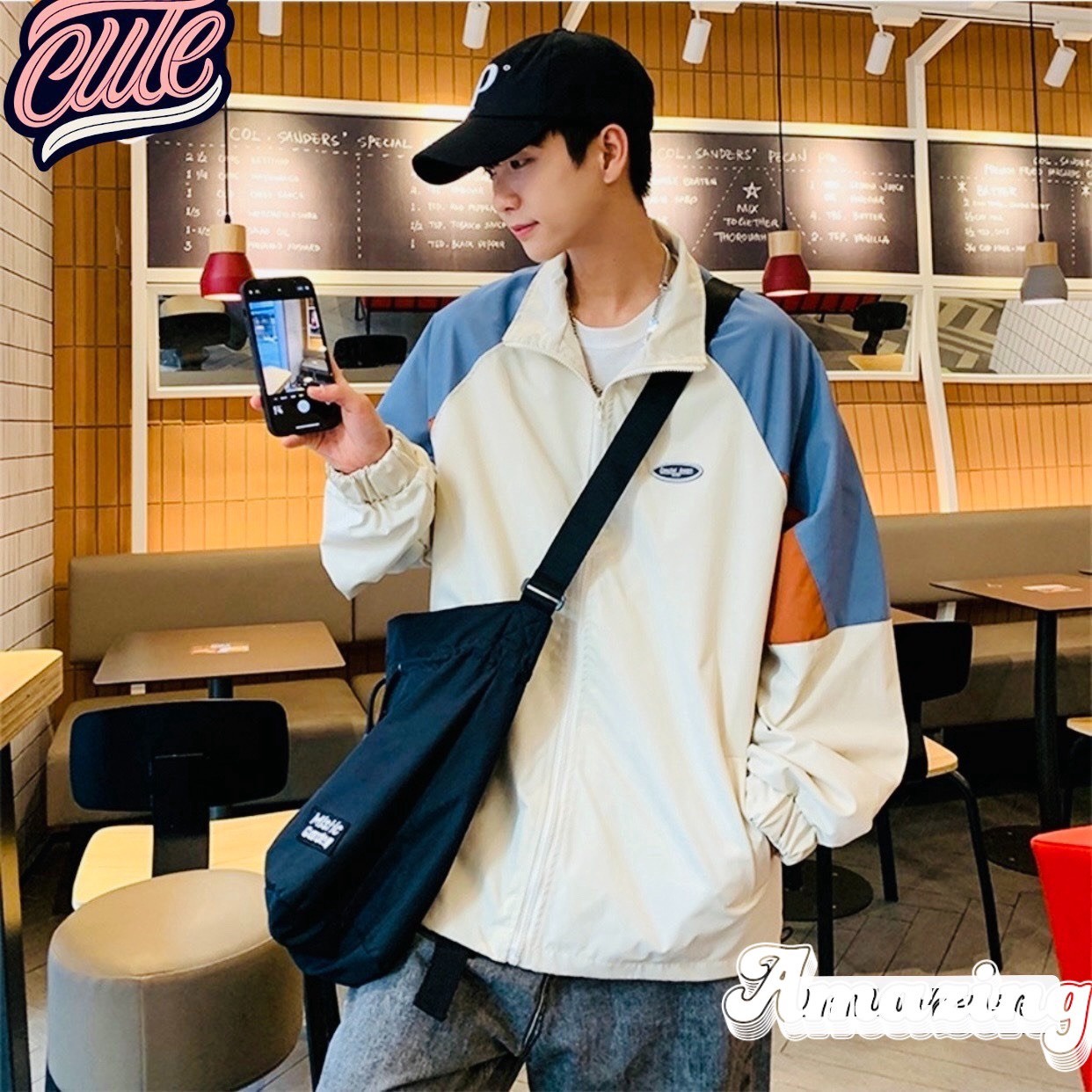áo Khoác Dù Bomber Dù Phối Màu Nam Nữ Form Rộng 2 Lớp Gu019 – Sam Store