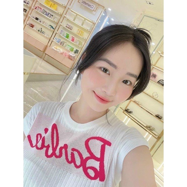 áo Len Montoghi Tay Hến In Chữ Barbie Dáng Croptop Siêu Xinh Sldca148- Diepchi Fashion