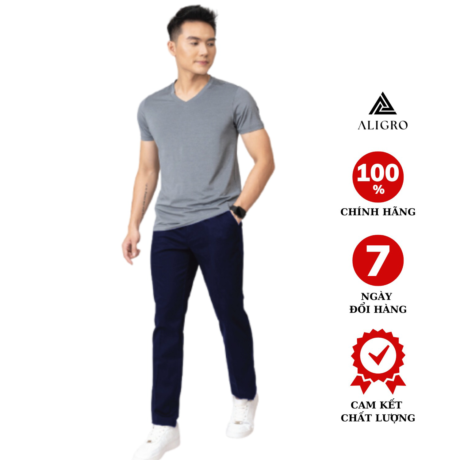 Quần Kaki Nam Màu Navy Algk043 – Aligro