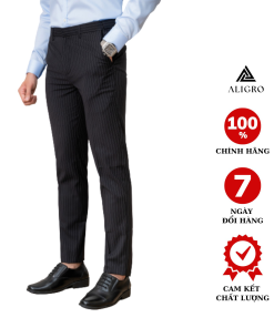 Quần âu Xanh Kẻ Sọc Vàng Nhỏ Algo1047 – Aligro