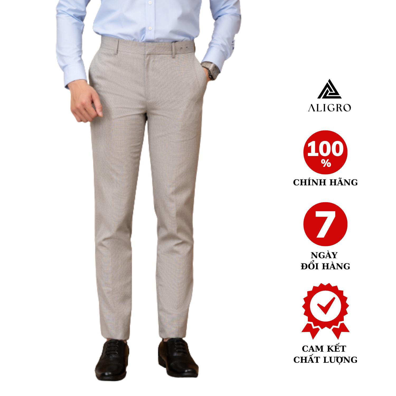 Quần âu Màu Grey Vuông Nhỏ Algo1040 – Aligro