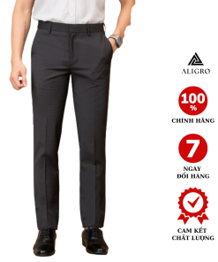 Quần âu Black Kẻ Sọc Nhỏ Algo1035 – Aligro