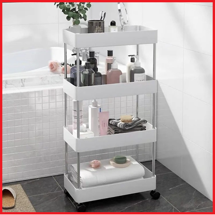 Kệ để đồ đa Năng 4 Tầng Có Bánh Xe Di Chuyển Ctb216 – Bechip