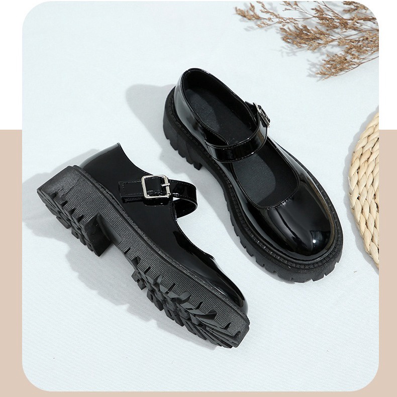 Giày Nữ Lolita, Giày đốc Búp Bê Quai Hậu Dây Cài Phong Cách Hàn Quốc 210 – Larita Fashion