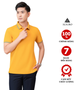 áo Polo Ngắn Tay Cotton Prima Màu Vàng Algplo83 – Aligro