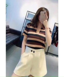 áo Len Cộc Tay Cổ đức Họa Tiết Kẻ Sọc To 3 Màu Cực Chất Sldca162 – Diepchi Fashion