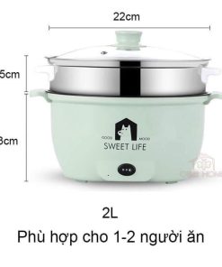 Nồi điện Mini đa Năng 2-4 Người ăn Giá Tốt