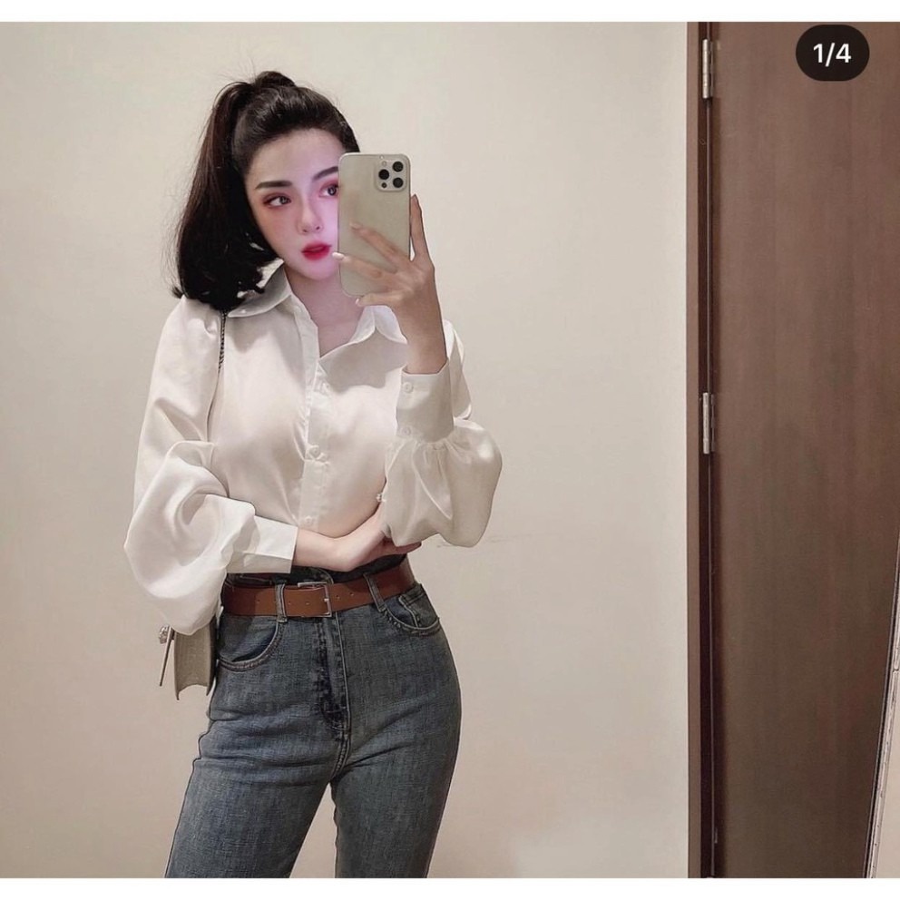 áo Sơ Mi Dài Tay Chất Lụa Tay Bồng Tiểu Thư Sang Chảnh Sldca04 – Diepchi Fashion