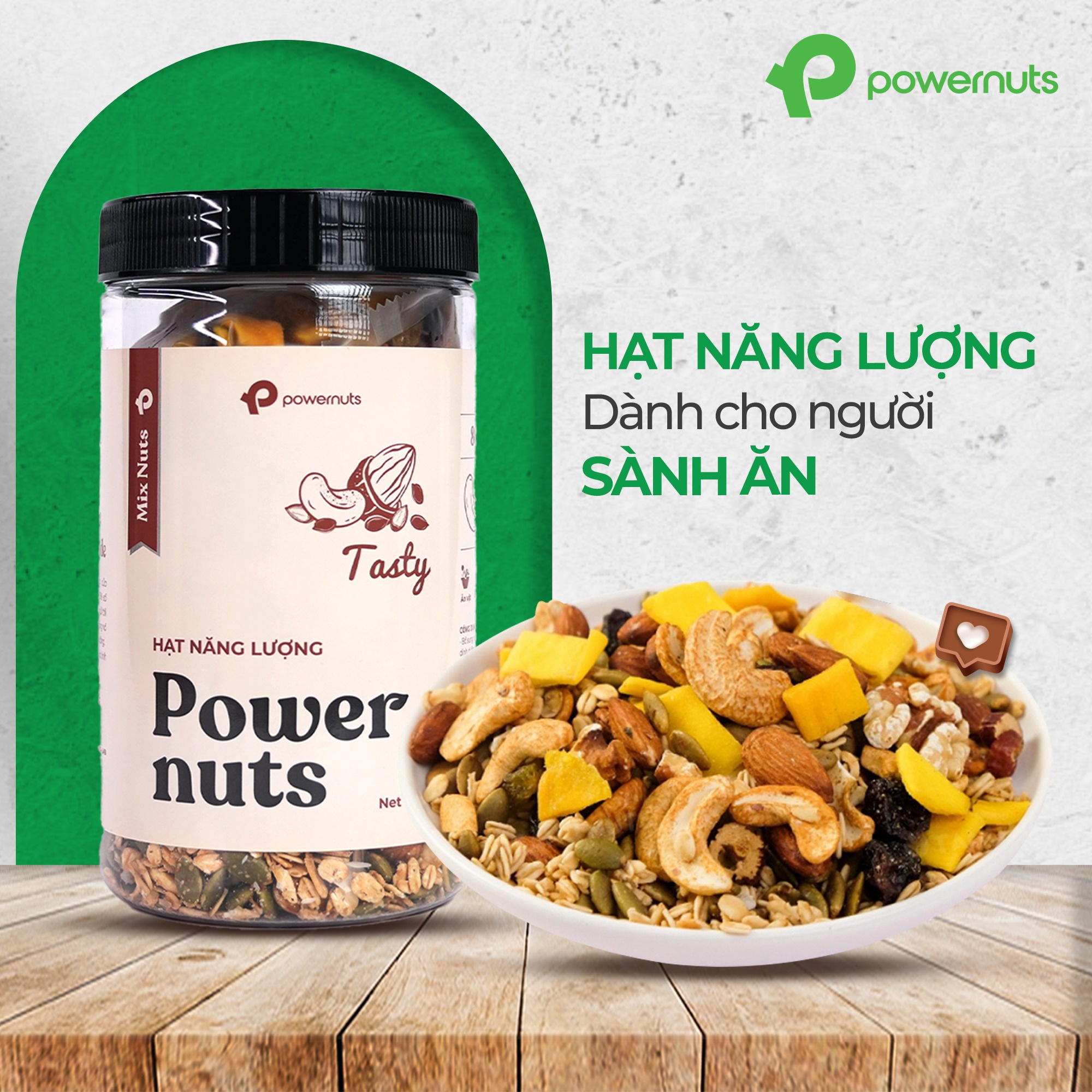 1 Hộp Hạt Năng Lương, Hạt Granola Tẩm Vị Mật Ong Và Dừa Hg02 Dành Cho Người ăn Kiêng Và Mẹ Bầu Khối Lượng 500g – Powernuts