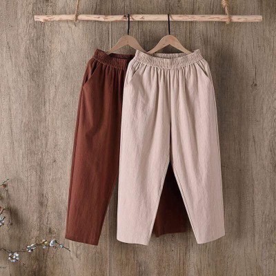 Quần Baggy đũi Xước Hàn Quốc Lưng Thun – Be Yourself