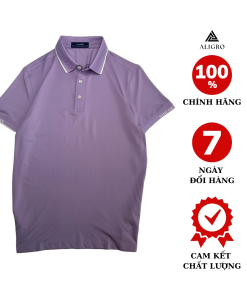 áo Polo Golf Nam Ngắn Tay Chất Vải Coolmax Màu Tím Năng động Algplo112- Aligro
