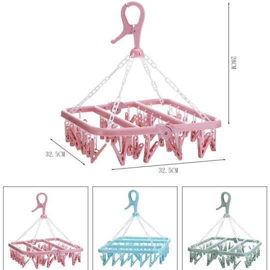Móc Chùm Phơi Quần áo 32 Kẹp đa Năng – Gdn