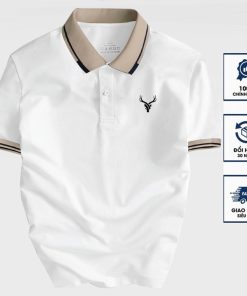 áo Thun Polo Cổ Bẻ Thêu Logo Sừng Hươu Vải Thun Cotton Co Giãn 4 Chiều Cực Sang Trọng – Lê Phương Boutique