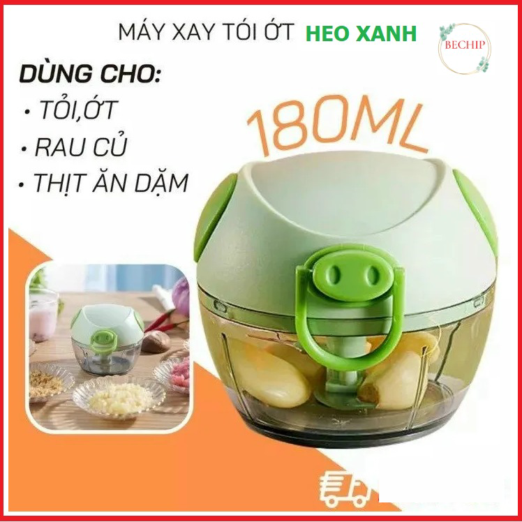 Máy Xay Tỏi ớt Hình Heo Xanh Cầm Tay Mini Lock &lock Ctb264 – Bechip