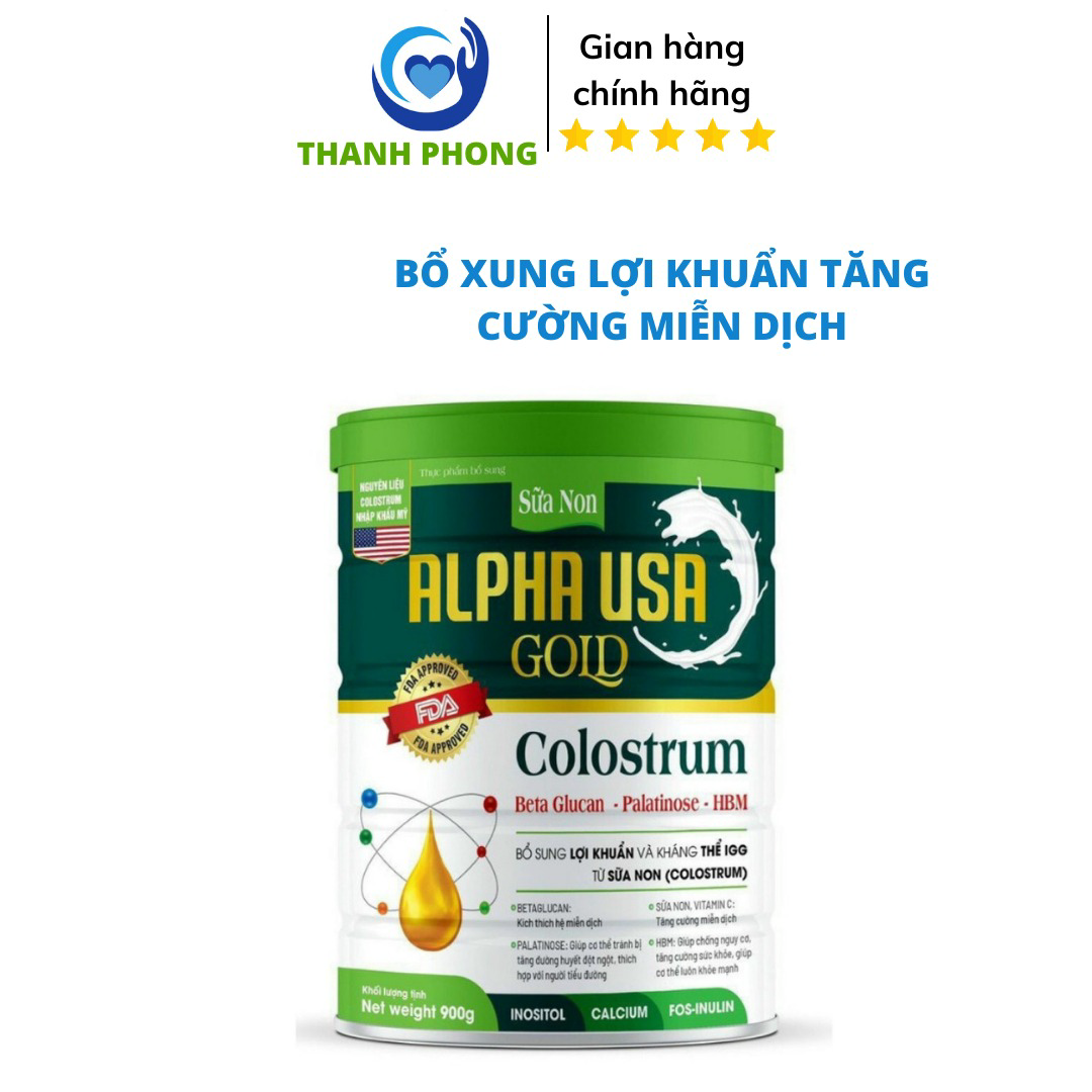 Sữa Non Anpha Usa Gold Bổ Xung Lợi Khuẩn,kích Thích Hệ Miễn Dịch Tăng Cường Sức Khỏe 900g – Amerian