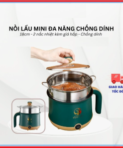 Ca Nấu Mì đa Năng, Nồi Lẩu điện Mini đa Năng Tiện Dụng Có Tay Cầm 1,8l Ctb268 – Bechip