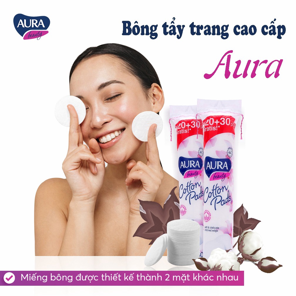 [ Mua 6 Tặng 1 ] Bông Tẩy Trang Beauty Cotton Pads 150 Miếng – Aura