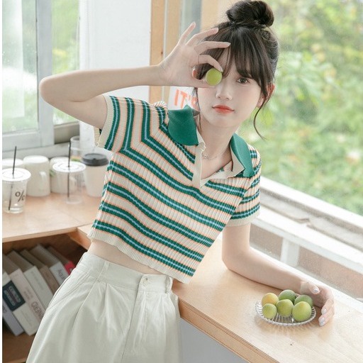 áo Len Tăm Cổ đức Họa Tiết Kẻ Nhỏ Mẫu Mới Slcxa182 – Chipxinhxk