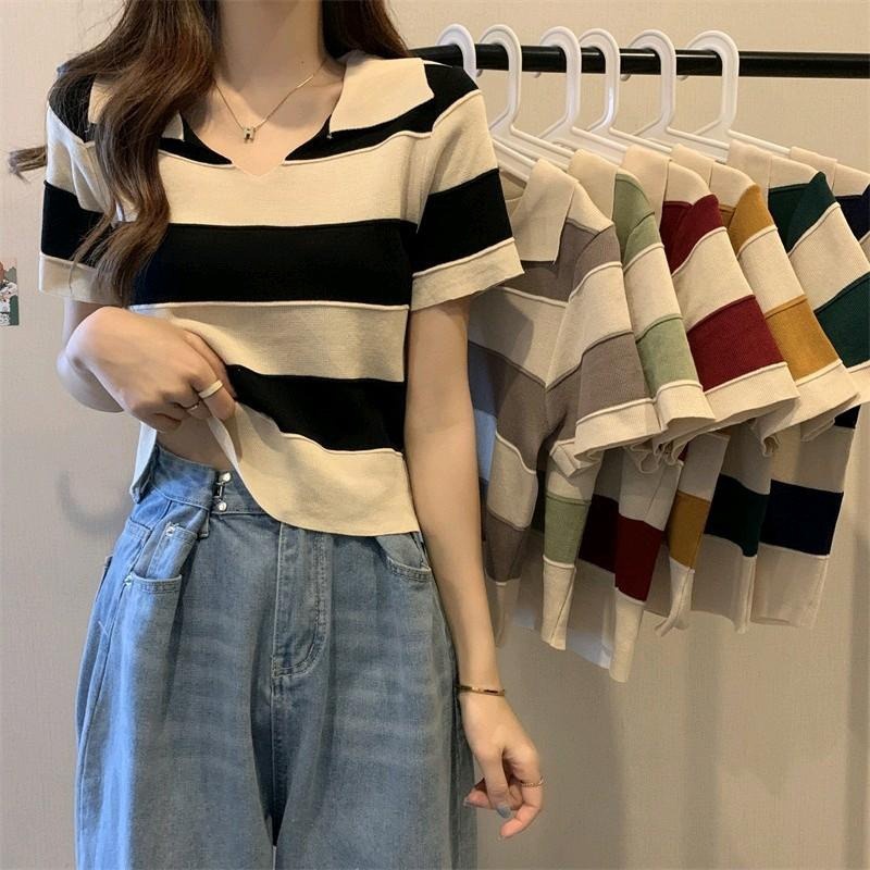 áo Len Montoghi Cổ Bẻ Kẻ To Phong Cách Retro Slcxa183 – Chipxinhxk