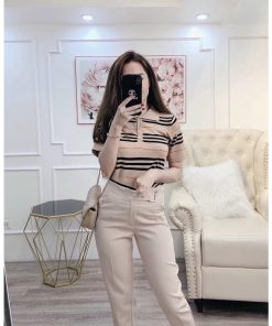 áo Len Ngắn Tay Cổ Bẻ Kẻ Bbr Hot Trend Slcxa175 – Chipxinhxk
