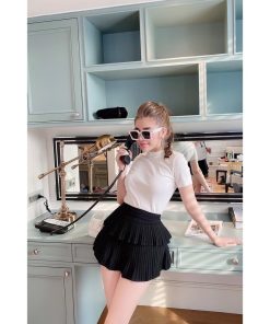 Chân Váy Dập Ly 2 Tầng Cạp Chun Bản To Co Giãn 4 Chiều Sldcv09 – Diepchi Fashion