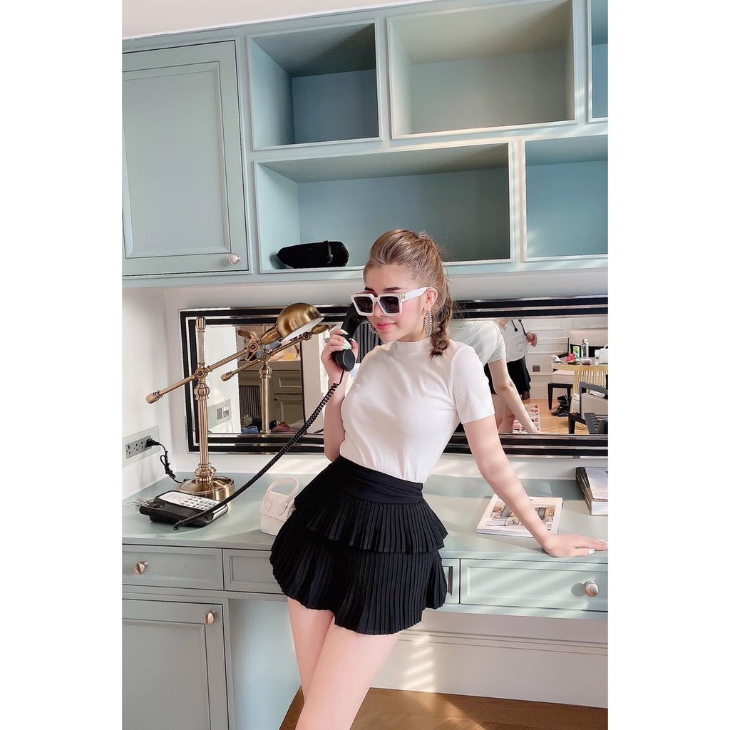 Chân Váy Dập Ly 2 Tầng Cạp Chun Bản To Co Giãn 4 Chiều Sldcv09 – Diepchi Fashion