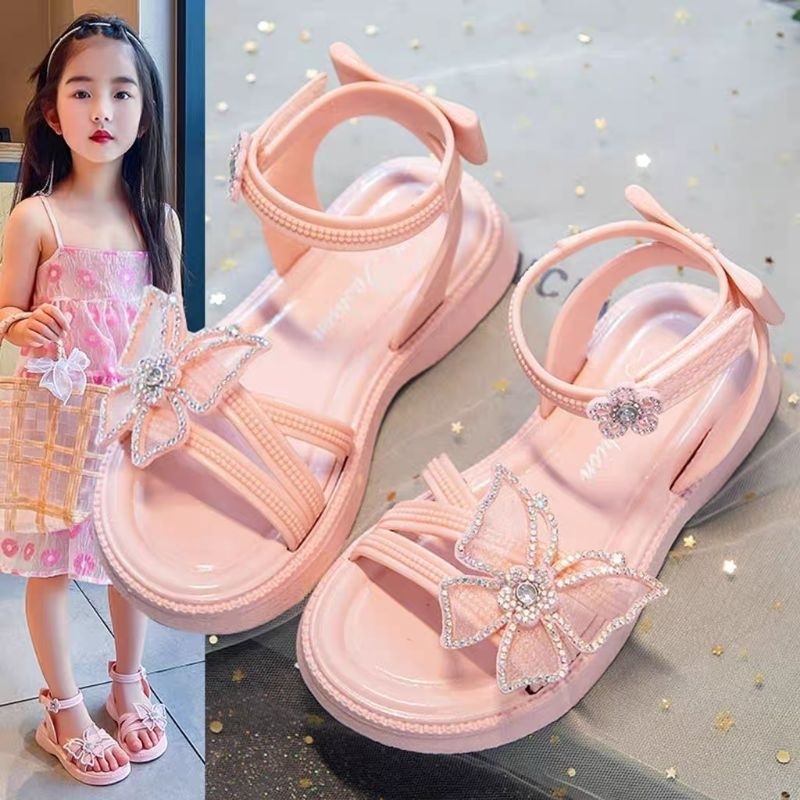 Giày Sandal đế Mềm Chống Trượt đính Bướm đá Cho Bé Gái Nh01 – Be Yourself