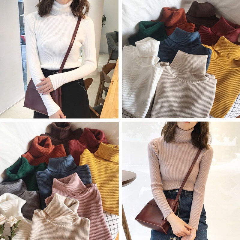 áo Len Cổ Lọ Chất Len Lông Cừu Mềm Mại Cho Bạn Nữ Slcxa59 – Chipxinhxk
