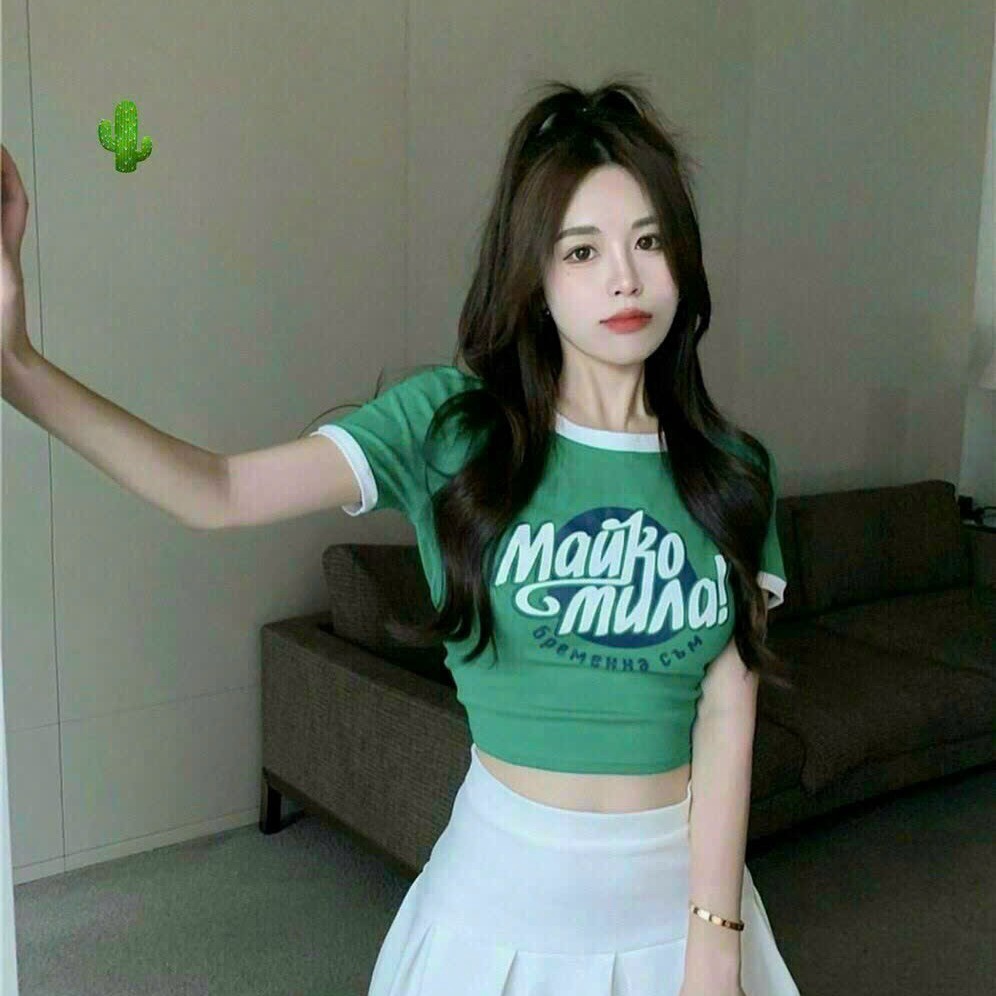 áo Thun Nữ Croptop Cổ Tròn Tay Ngắn Mauko – Ausa House