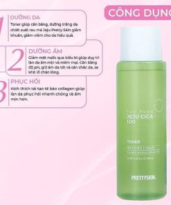 Nước Hoa Hồng Toner Chiết Xuất Rau Má Pretty Skin Hàn Quốc The Pure Jeju Cica 100 Toner 250ml – Prettyskin