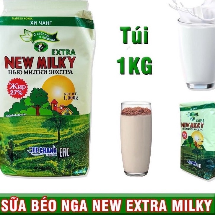 Sữa Béo Nga New Extra Milky -1kg – Túi – Nga