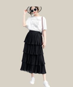 Chân Váy Dập Ly 4 Tầng Dài Chất Voan Bồng Bềnh Sldcv12 – Diepchi Fashion
