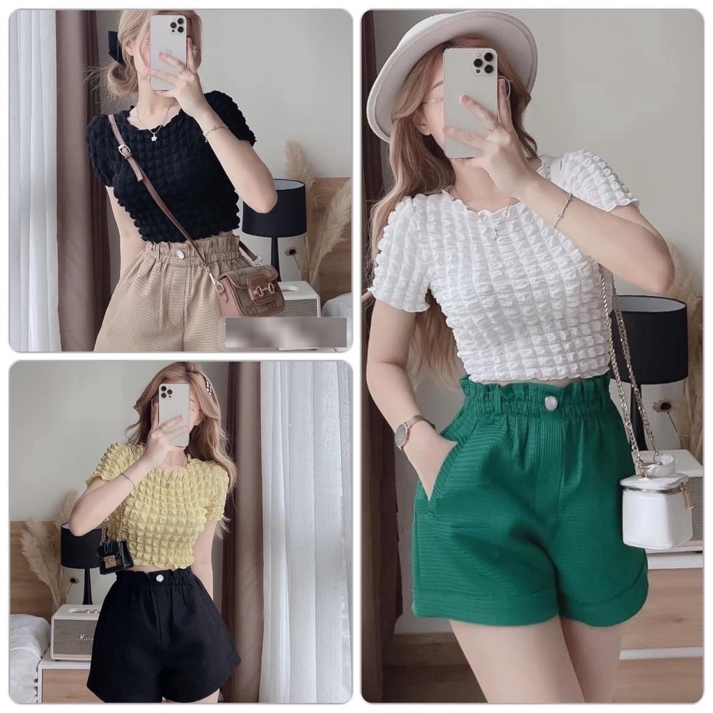 Quần Short Nữ Tổ Ong Chất Xốp Nhiều Màu Trẻ Trung Sldcq39 – Diepchi Fashion