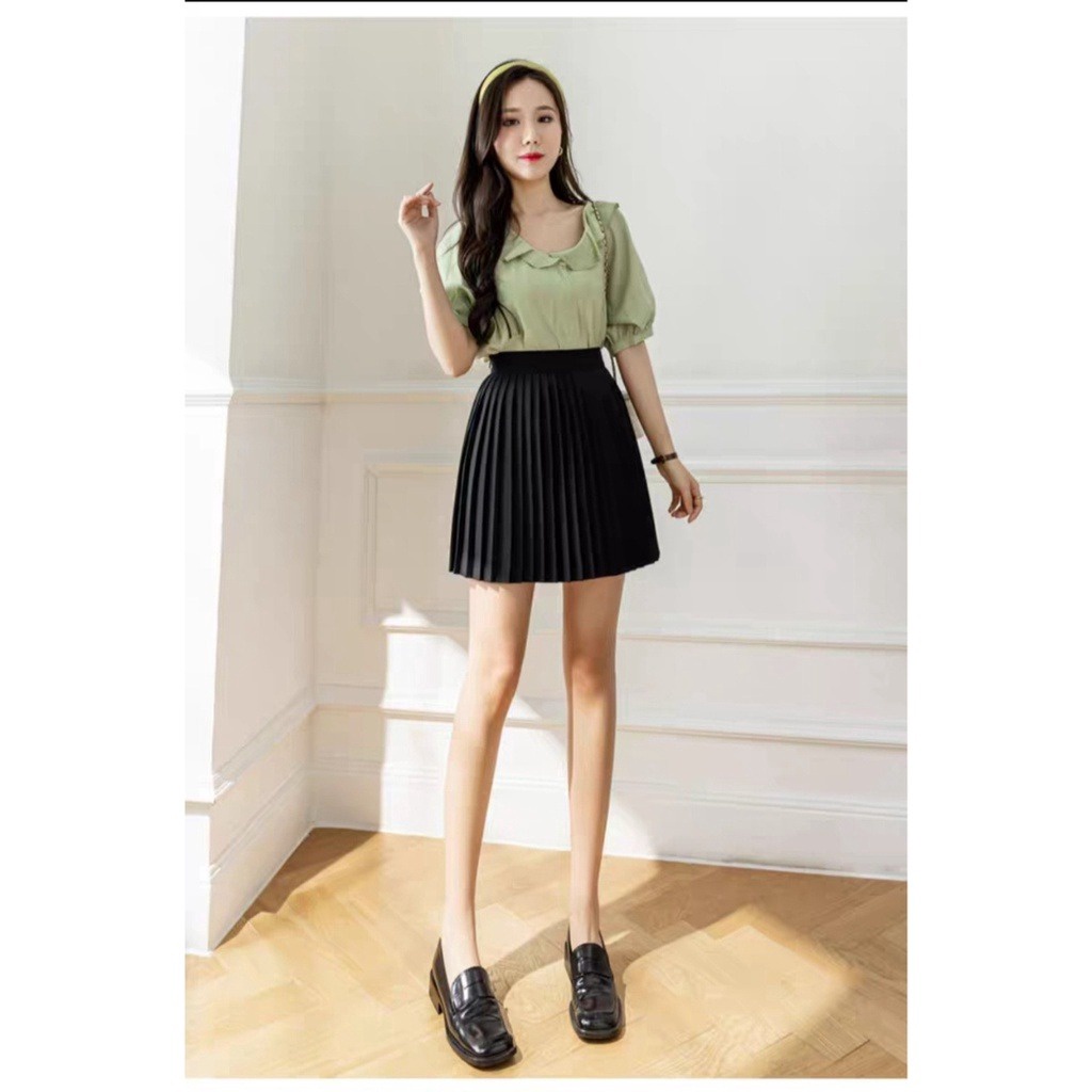 Chân Váy Dập Ly 1 Tầng Dáng Ngắn Trên Gối Chất Umi Cực Xinh Sldcv26 – Diepchi Fashion