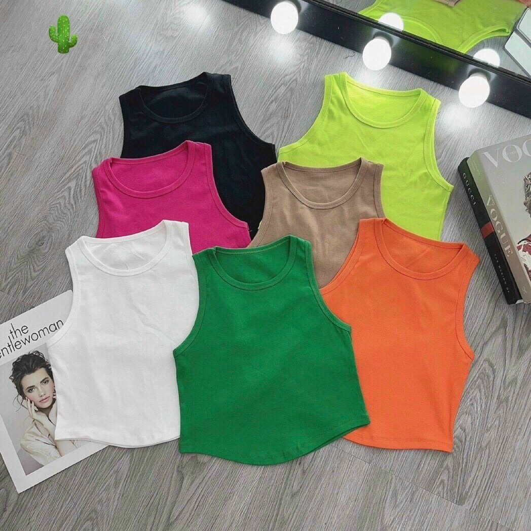 áo Thun Croptop Ba Lỗ Trơn Vạt Bầu – Ausa House
