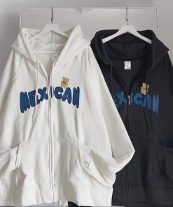 áo Khoác Nỉ Mexican Form Rộng Mũ 2 Lớp Chất Nỉ Cotton