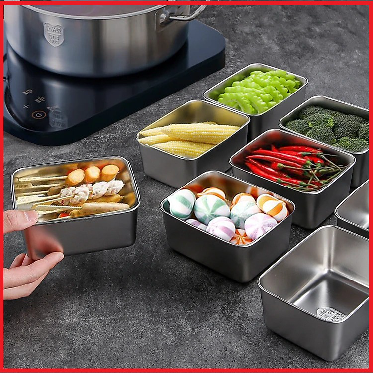 Hộp Inox Kèm Nắp Nhựa Hình Chữ Nhật Loại Nhỏ Ctb285 – Bechip