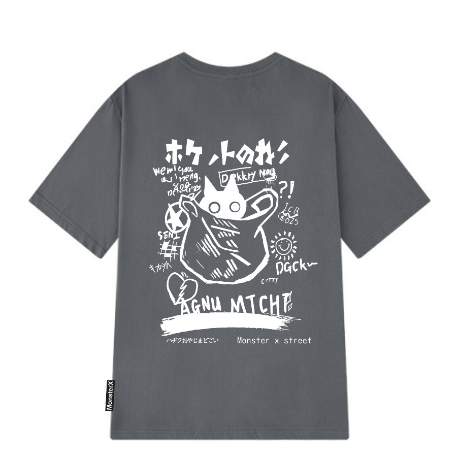 áo Thun Streetwear Form Oversized Mèo Túi Local Brand – Monster X Street