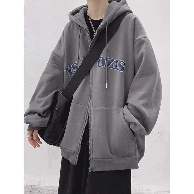 áo Khoác Nỉ Ysta Ozis Nỉ Cotton Form Rộng Mũ 2 Lớp Nam Nữ