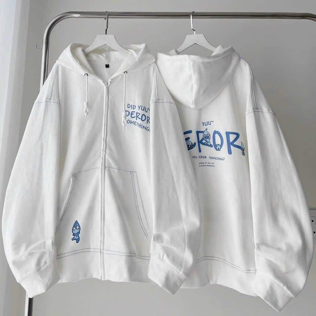 áo Khoác Nỉ Deror Unisex Form Rộng Mũ 2 Lớp