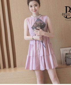 đầm Babydoll Cổ Trụ Nhiều Tầng B879 – Bell22 Store