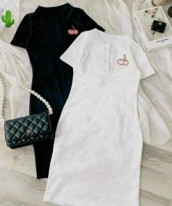 đầm Nữ Body Cổ Trụ Thêu Cherry – Ausa House