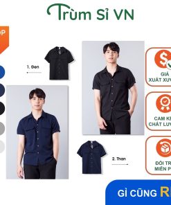 áo Sơ Mi Nam Ngắn Tay Cổ Bẻ Túi Hộp Chất Vải đũi Cực Mát Phong Cách Thời Trang Tj06 – Trùm Sỉ Vn