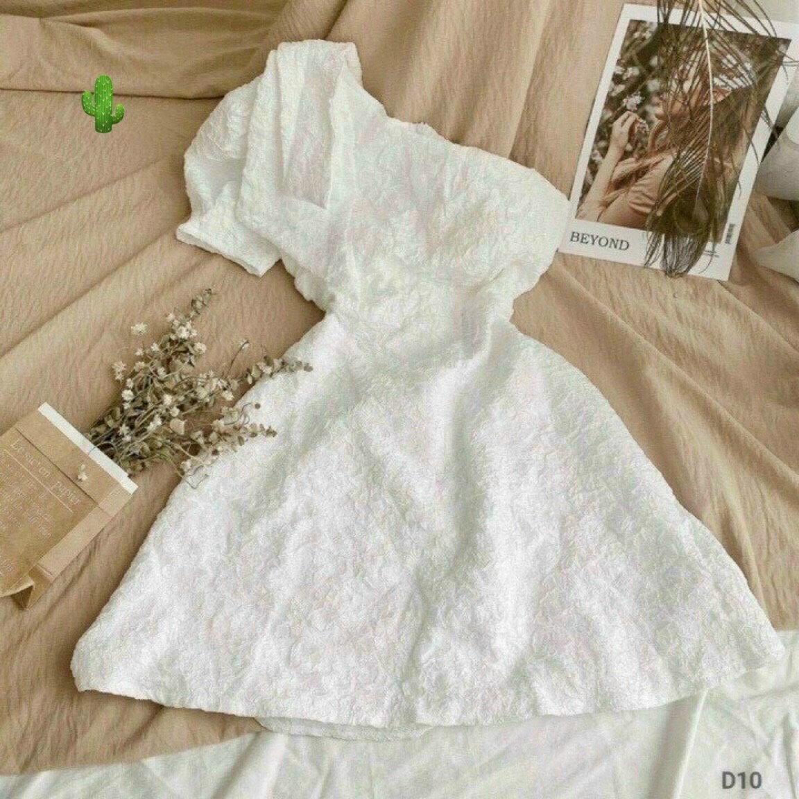 đầm Nữ Nơ Hở Vai Một Bên Vải Xốp – Ausa House