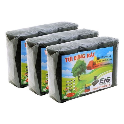 Túi Rác 3 Cuộn đen Tiểu, Trung, đại