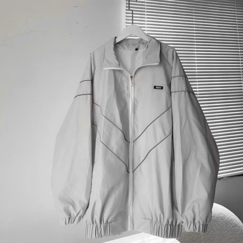 áo Khoác Dù Phản Quang Wzs Logo Thêu Jacket 2 Lớp Dày Dặn